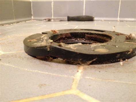Broken toilet flange. 1. Insert The Repair Ring. After removing the broken or corroded sections of the flange, apply a generous amount of silicone sealant. Now, secure bolts into ring slots and insert the repair ring into its location for proper bolt alignment– you may require solvent cementing, so … 