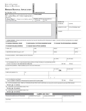 Broker Renewal Application (RE 208 & RE 251) - Formalu