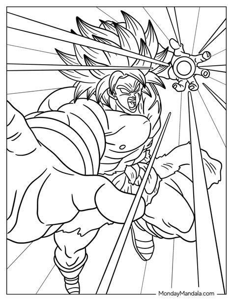 Broly Coloring Page