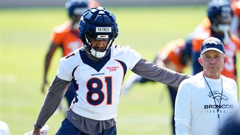 Broncos WR Tim Patrick carted off practice field Monday with apparent left leg injury
