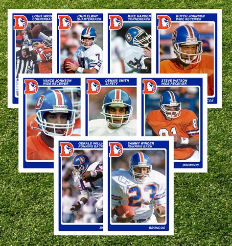 Broncos football cards. 2023 Panini Score Football Denver Broncos Team Set 11 Cards W/Drafted Rookies. 4. $1399. FREE delivery Tue, Apr 16 on $35 of items shipped by Amazon. Or fastest … 