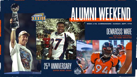 Broncos honoring Super Bowl XXXIII team this fall, forgoing Ring of Fame inductions again