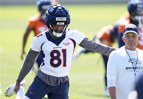 Broncos receiver Tim Patrick carted off field with right leg injury