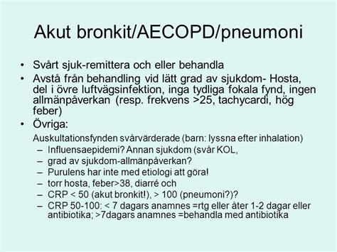 Bronkit behandling