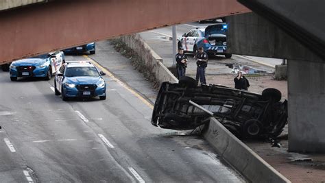 The crash occurred just south of Harney Road. The northbound Bronx River Parkway was closed for hours Saturday as police investigated. A heavy-duty tow truck was used to pull the car out of the .... 