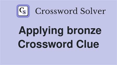 Bronze Medal - Crossword Clue Answers - Crossword Solver