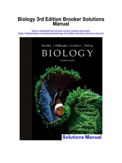 Brooker biology 3rd edition study guide. - John deere 302a backhoe service parts manual.