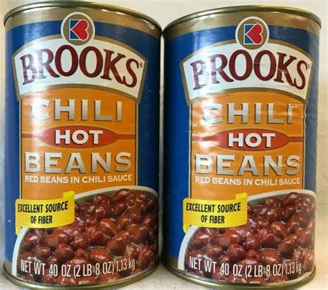 Then I add Brooks chilli beans and two cans of RoTel diced tomatoes with habaneros. Cook for about an hour, stir and eat. George. 0 0. 5 out of 5 stars review. 3/18/2017. Brooks hot chili beans. I love putting them in my chili. Corine. 2 0. 5 out of 5 stars review. 2/19/2012. Great product for making Chili.. 