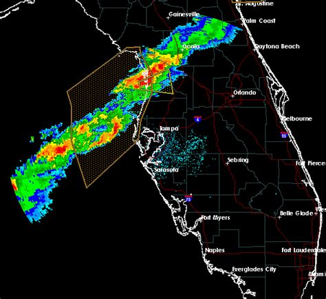 The animated weather radar view of Hillsborough and Pinellas counties in Florida, including Tampa Bay, St. Petersburg, Clearwater, Plant City, Brandon, Temple Terrace, Dunedin, and Palm Harbor.. 