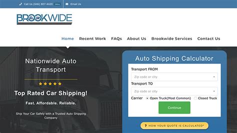 Brookwide reviews. Brookwide Inc Review. Brookwide Inc earned a 8.2/10 in Transportli consumer survey. The company offers a wide range of services but may not be the best match for customers seeking budget-friendly transportation. 
