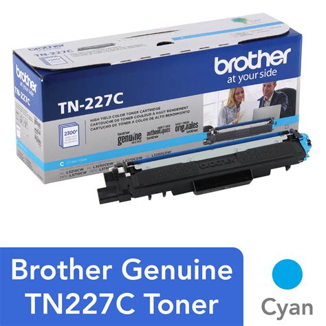 Brother Genuine TN-227C High Yield Cyan Toner Cartridge