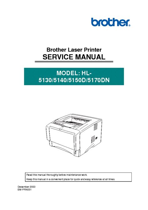 Brother laser printer hl 5130 5140 5150d 5170dn parts service manual. - Service manuals to for white tractors.