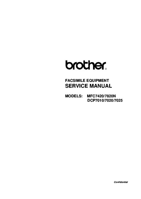 Brother mfc7420 mfc7820 dcp7010 dcp7020 service manual. - Manual de reparación gratuito 1998 sunfire convertible.