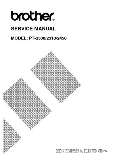 Brother pt2300 2310 2450 workshop repair manual. - Tobin 39 s spirit guide book.