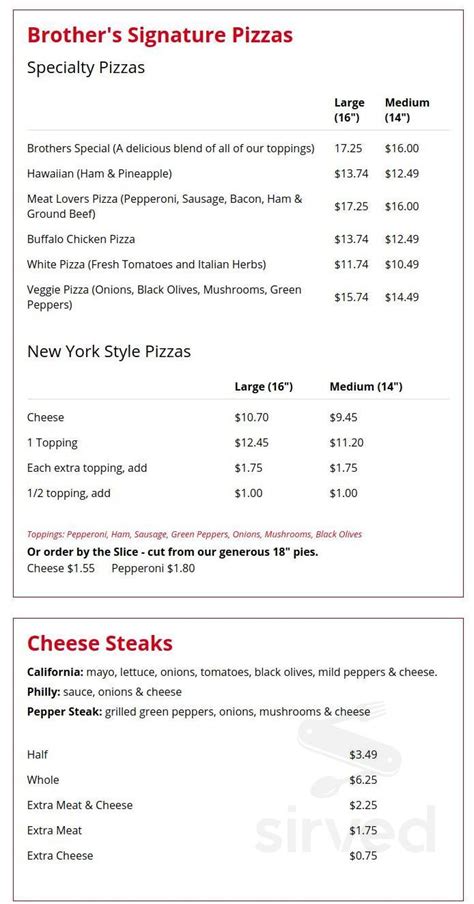 Brother&#039;s Pizza - Philipsburg details wit