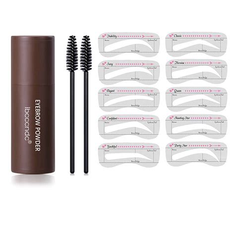 Brow Stencils Powder Kit Waterproof Eyebrow Stamp Set Lasting Contour …