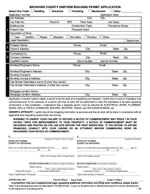 Broward Building Permit Application Fill Out and Sign Printable PDF