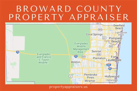 Broward county property appraiser map. Enter the street number and street name and click 'Submit'. Do NOT enter a street direction (E,W,N,S) or street type (St, Ave, Blvd, etc). A list of potential matches will be displayed. Example: VISCAYA. The BCPA interactive map application, version 121. 2015 All Right Reserved Broward County Property Appraiser. Homestead Exempt. 