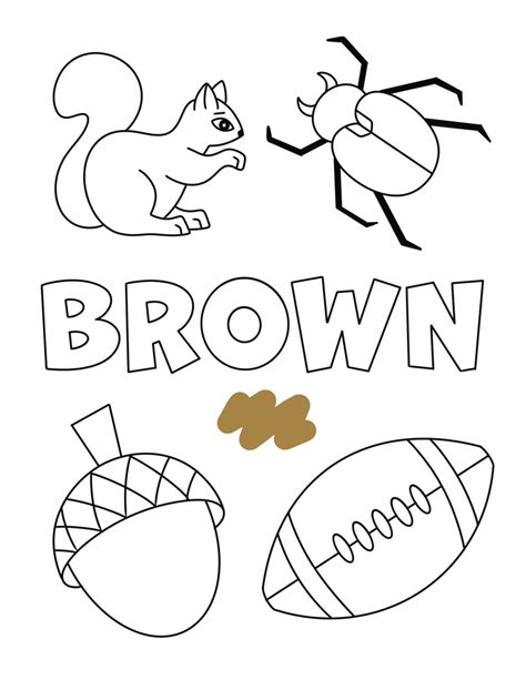 Brown Coloring Workshee