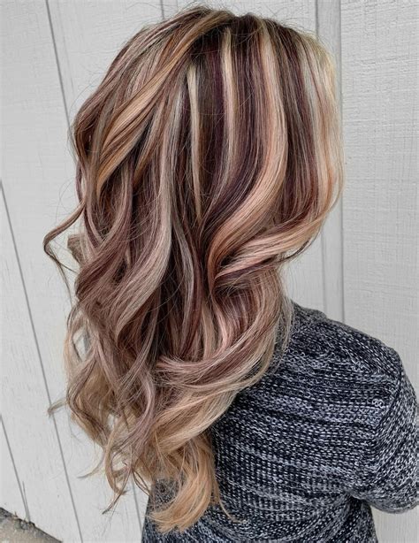 Brown Hair With Two Tone Highlights Chunky Blonde Brown Hair Brown