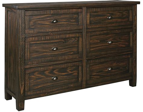 Brown Six Drawer Dresser