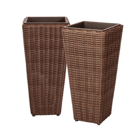 Brown Wicker Planter : Target