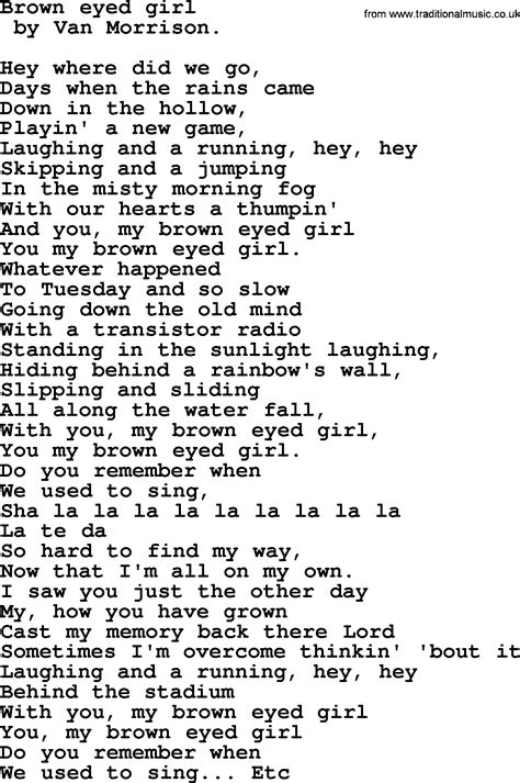 Brown eyed girl lyrics. Things To Know About Brown eyed girl lyrics. 