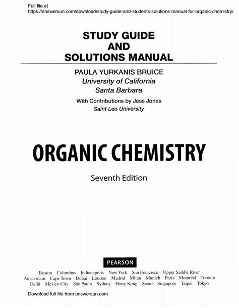Brown organic chemistry solutions manual 7th. - Educación en el territorio federal amazonas.