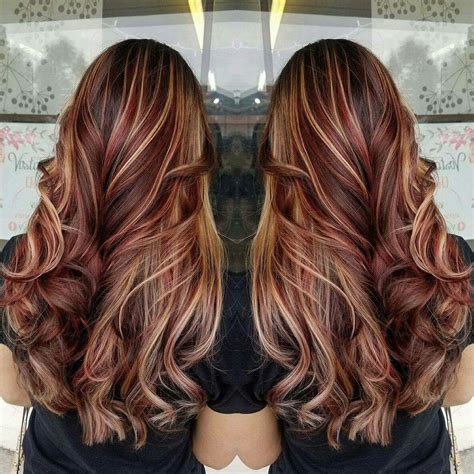 Brown red blonde hair highlights. Things To Know About Brown red blonde hair highlights. 