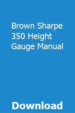 Brown sharpe 350 height gauge manual. - Solution manual managerial economics salvatore 7th edition.