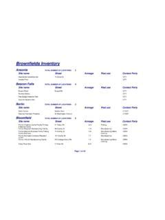 Brownfields Site Inventory - Connecticut