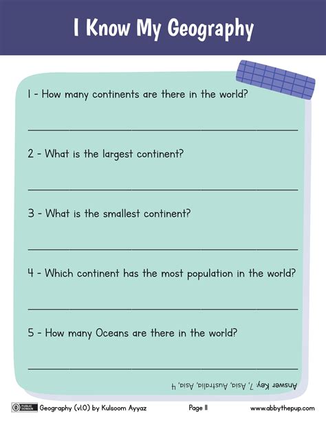 Browse Geography Worksheets & Printables