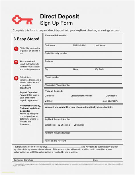 Browse Our Image of Federal Government Direct Deposit Form Deposit
