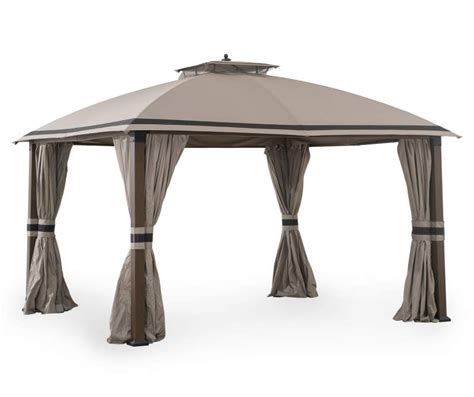 REPLACEMENT CANOPY ONLY FOR. OAKMONT GAZEBO OEM Gazebo Specifications: Gazebo Name. Oakmont Gazebo: Manufacturer: Wilson & Fisher: Manufacturer's Model Number: L-GZ1188PST-A PART P001100486. Retailer/Store SKU: Big Lots 810405350 Approximate Frame Size: 10' x 12' Roof Type: Two-Tiered: Overhang Style: Corner Pocket: Signature Indicators of .... 