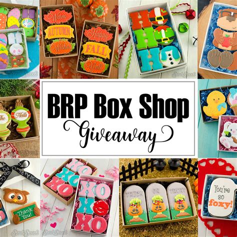 Brp box shop. BRP cookie boxes are all I use for orders! Extremely sturdy, many size/design options, free shipping & their turnaround time is amazing!! The Cookie Grandma . Customer Images. Perfect! By Sheila . from Oklahoma . ... Be the first to hear about new products and other box shop news! 