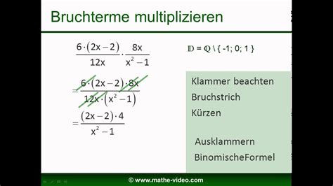 Bruchterme multiplizieren übungen