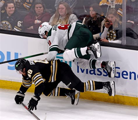 Bruins tie game late, but lose to Wild in OT, 4-3