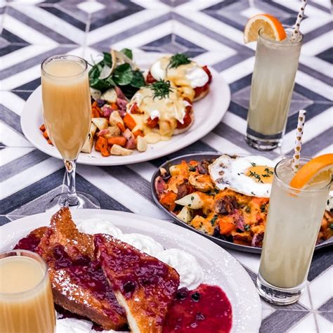 Brunch with mimosas. Price: $19.95 per person + price of brunch dish. HOBNOB are masters of creating an upscale yet relaxed atmosphere, and their bottomless brunch in Atlanta is absolutely to die for. For just $19.95 per person, you can add bottomless mimosas to the price of your brunch or lunch dish every Sunday, which is super reasonable! 