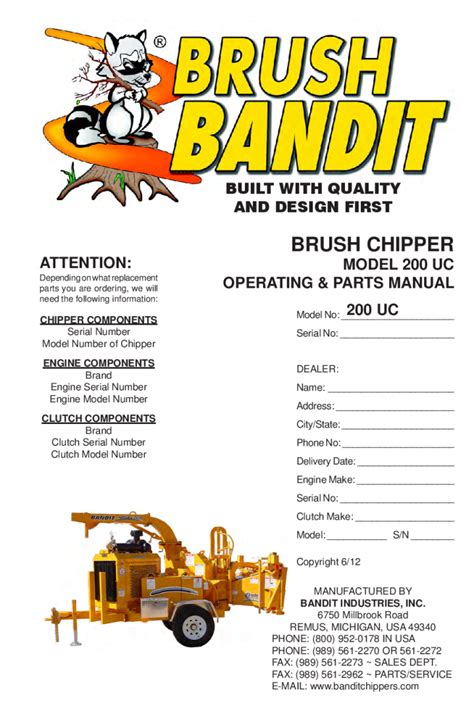 Brush bandit 200 xp owners manual. - Land rover discovery td5 user manual.