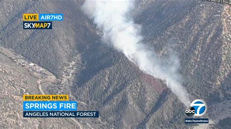 Brush fire erupts in Angeles National Forest
