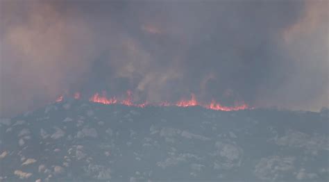Brush fire in Potrero increases to 466 acres, prompts evacuations