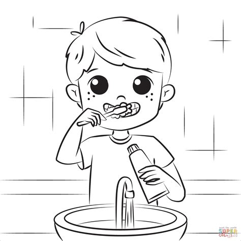 Brushing Teeth Coloring Shee