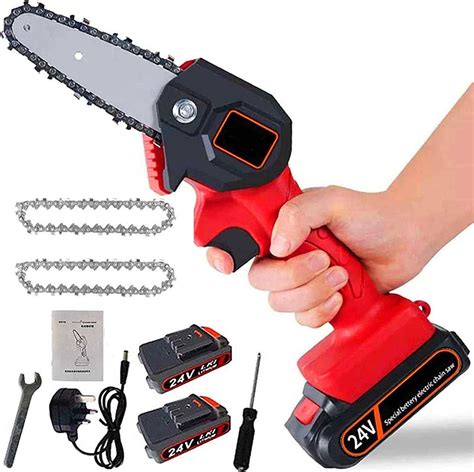 Brushless Mini Chainsaw Cordless 4-Inch Battery Powered ... - Amazon