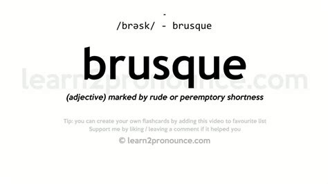 Brusque definition and meaning Collins English Dictionary