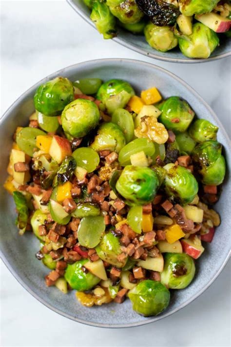 Brussels Sprouts Salad [vegan] - Contentedness Cooking