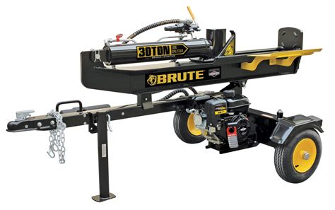 Brute 30 ton log splitter. The Best 25 Ton Log Splitter For Your Money. YARDMAX YU2566 25 Ton Full Beam Gas Log Splitter. The Yardmax YU2566 25 ton log splitter is quite the impressive splitter. It has a lot of power and is able to split some very hard woods. I also found it ;likes the challange of getting through some really knotted timber. 