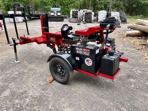 This machine has a 4.5-second cycle time and is the perfect splitter for re-splitting or splitting smaller wood. All of our splitters are able to be towed safely at highway speeds. Dorchester, WI. Brute Force Distributing. 715-678-0037.