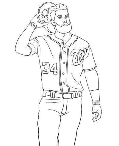Bryce Harper Coloring Page
