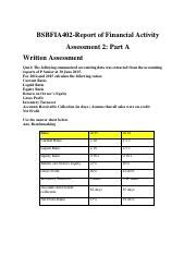 Bsbfia402a report on financial activity assessment answers. - Comptia a 220 701 and 220 702 cert guide.