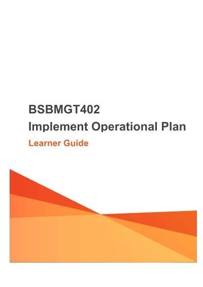 Bsbmgt402a implement operational plan learner guide. - Beginner guide to embedded c programming.